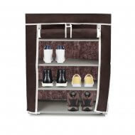 Тканевый шкаф для обуви на 4 полки 60х30х72 см коричневый